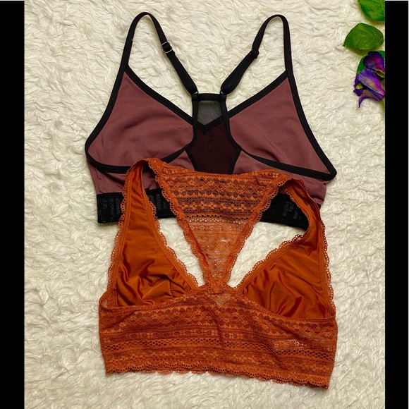 2 Victoria’s Secret lace bra and Pink  Sport  bra size S/P - Picture 3 of 11